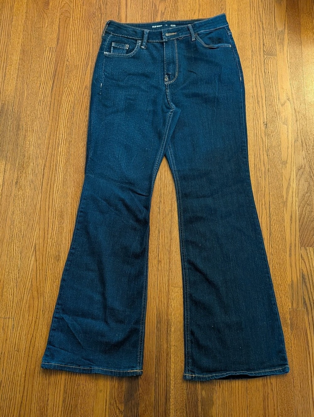 NWOT Old Navy Dark Blue High Rise Flare Jeans Size 10